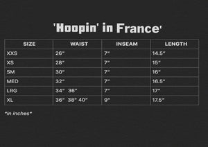 'Hoop'N in France 2.0 ' Retro Shorts