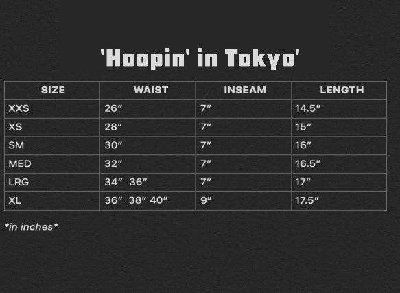 'Hoop'N in Tokyo" Retro Shorts